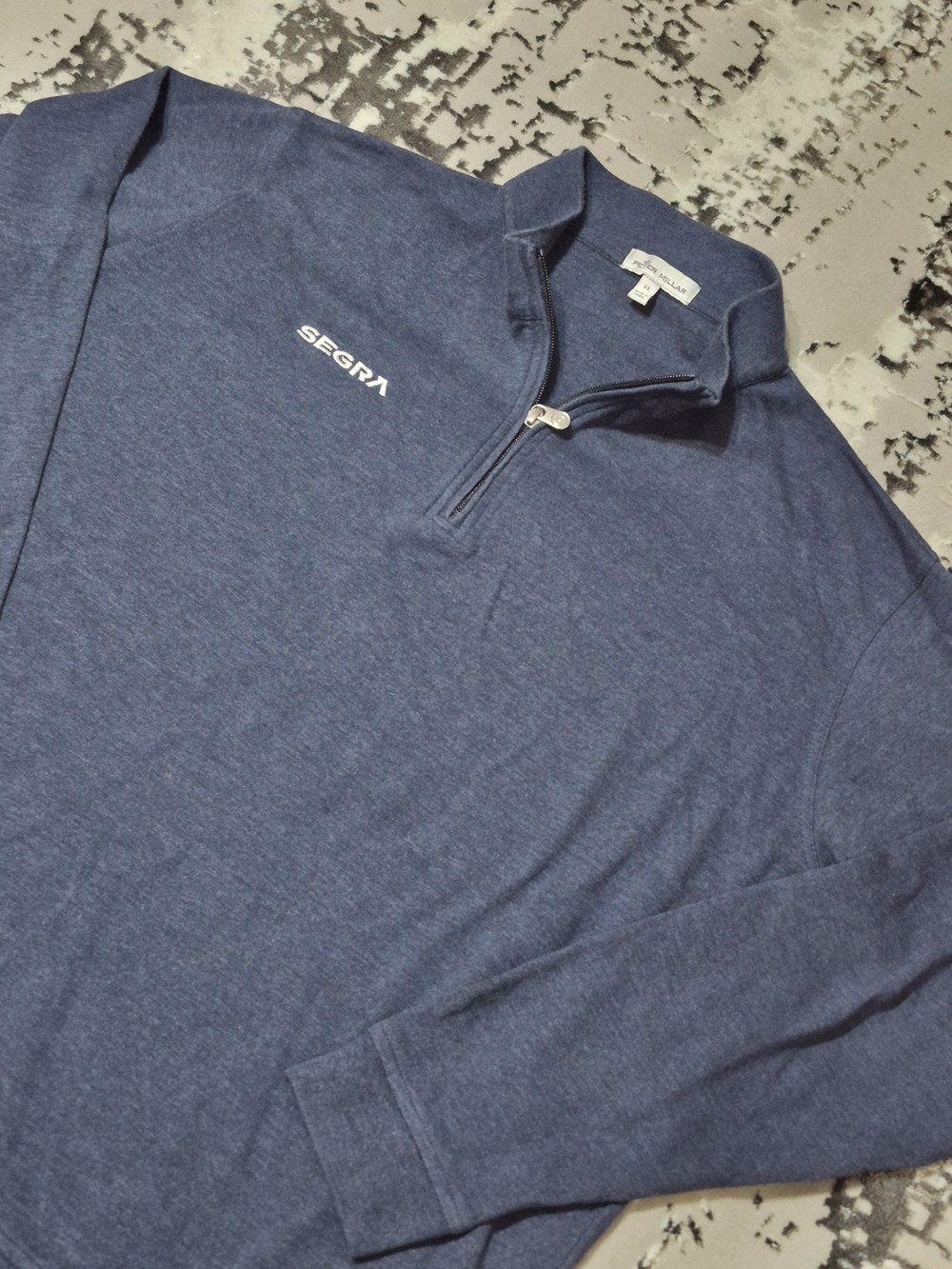 Peter Millar Crown Comfort Interlock 1/4 Quarter Zip Pullover Men's XL Blue